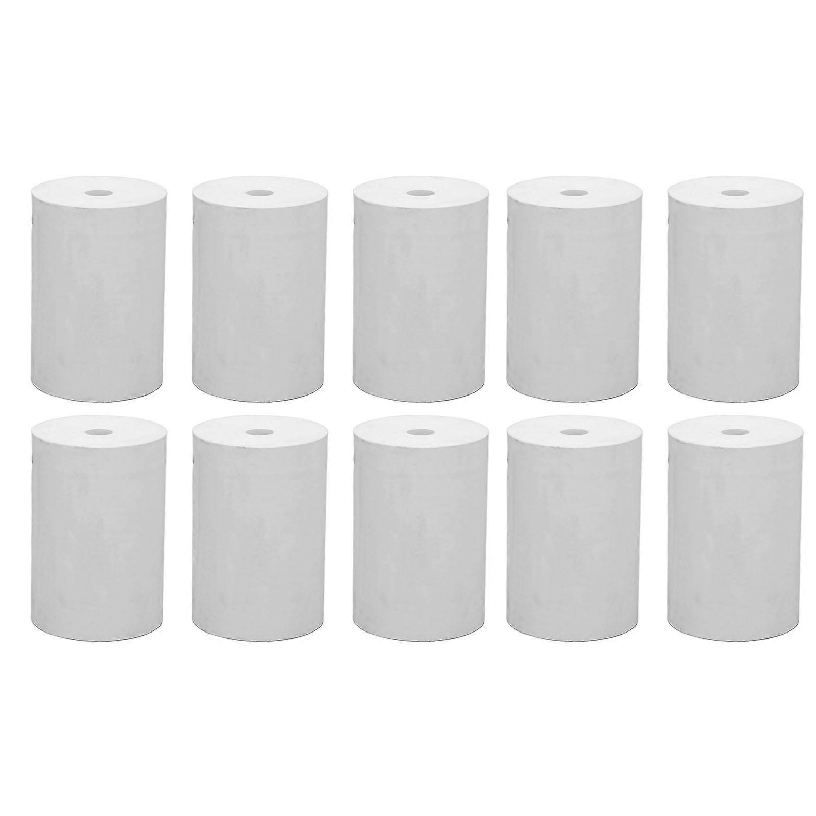 10 גלילים נייר הדפסה תרמית 80mm החלקה שקופה עמיד לאבק נייר תרמי קבלה קל משקל להחלפת ליבת צינור קטן
