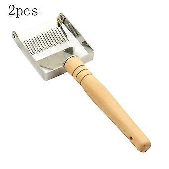 Produktbild von Edelstahl-Entdeckelungsgabel Für Imker – 20x7 Cm, Ergonomischer Griff – Zum Abnehmen Von Deckeln & Honig Gewinnen