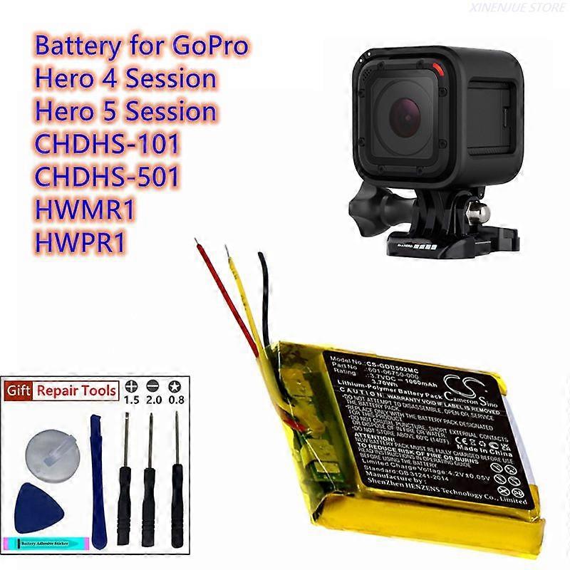 GoPro Hero 4 セッション ヒーロー 5 セッション CHDHS-501 CHDHS-101 HWMR1 HWPR1 用カメラ バッテリー 37V/1000mAh 601-06750-000 601-10257-000