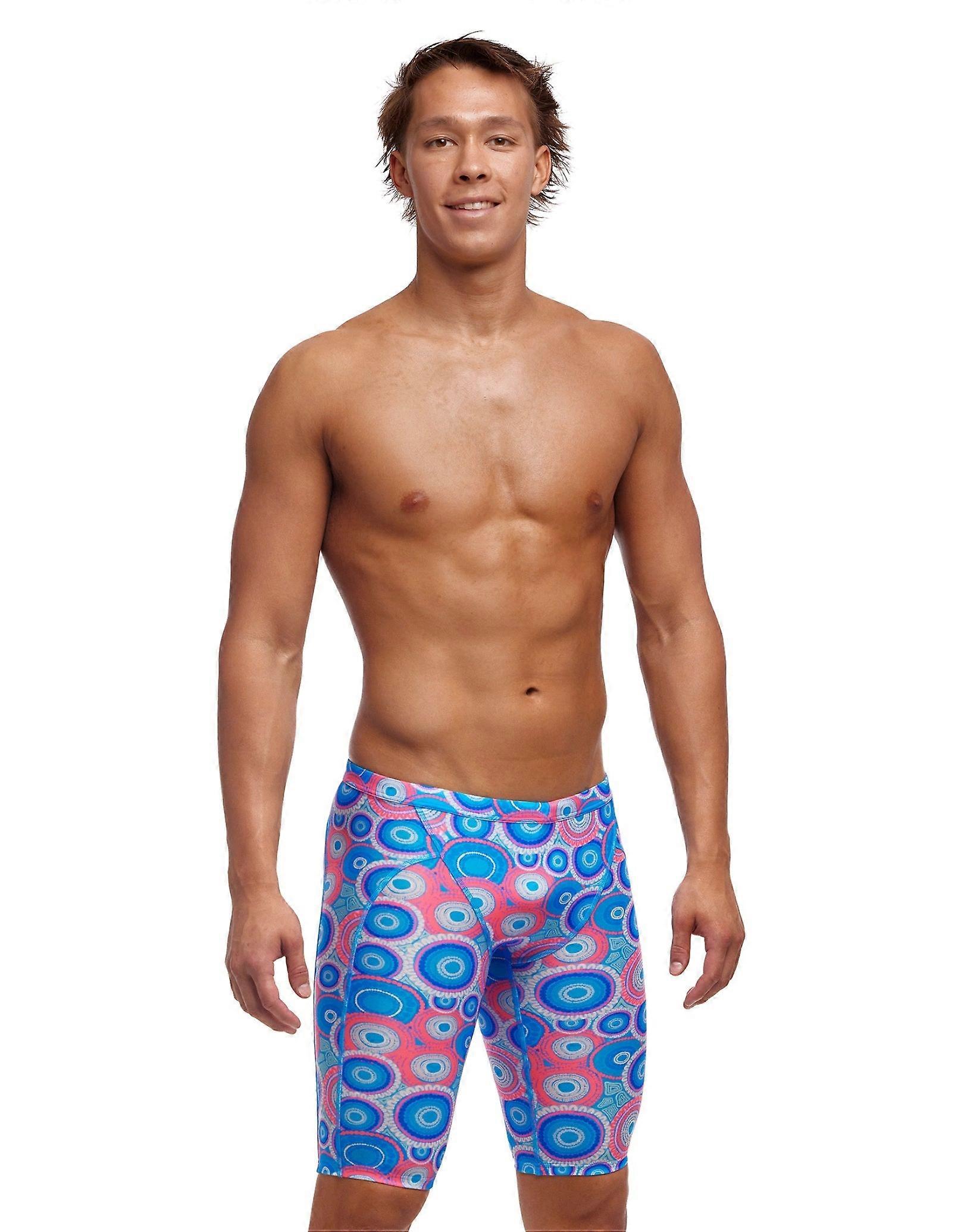 Funky Trunks Bundjalung Blue Swim Training Jammers - Blue/Pink