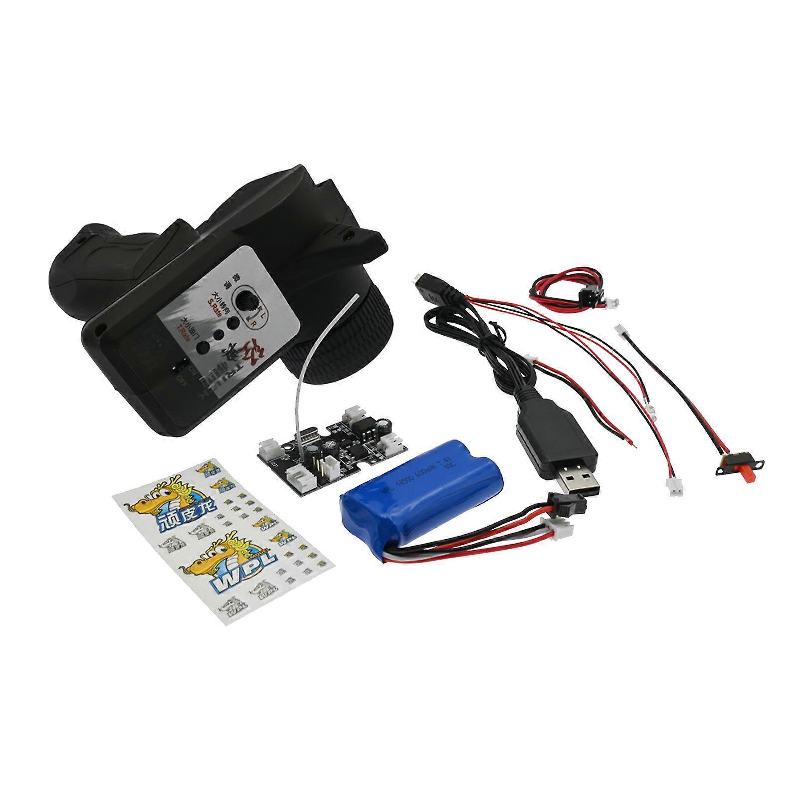 2.4G Remote Control with 2 in 1 Receiver ESC Battery for WPL D12 MN MN99S RC Car