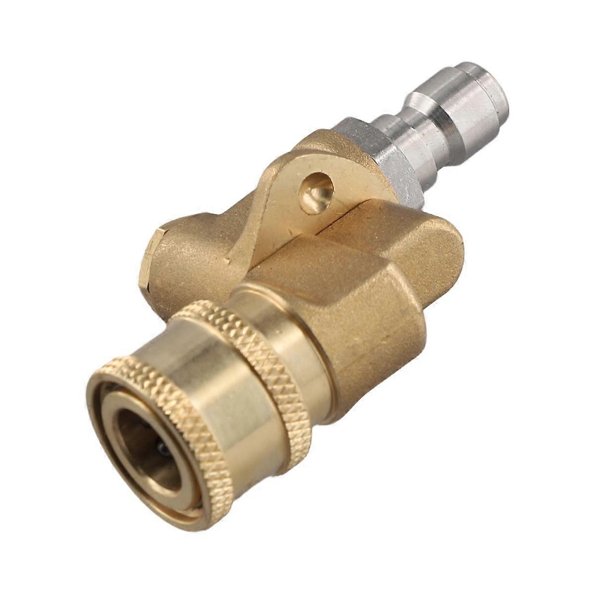 Quick Connecting Pivoting Coupler for High Pressure Washer Nozzle 4500 Psi, 1/4 Inch, Updated 90 Degree
