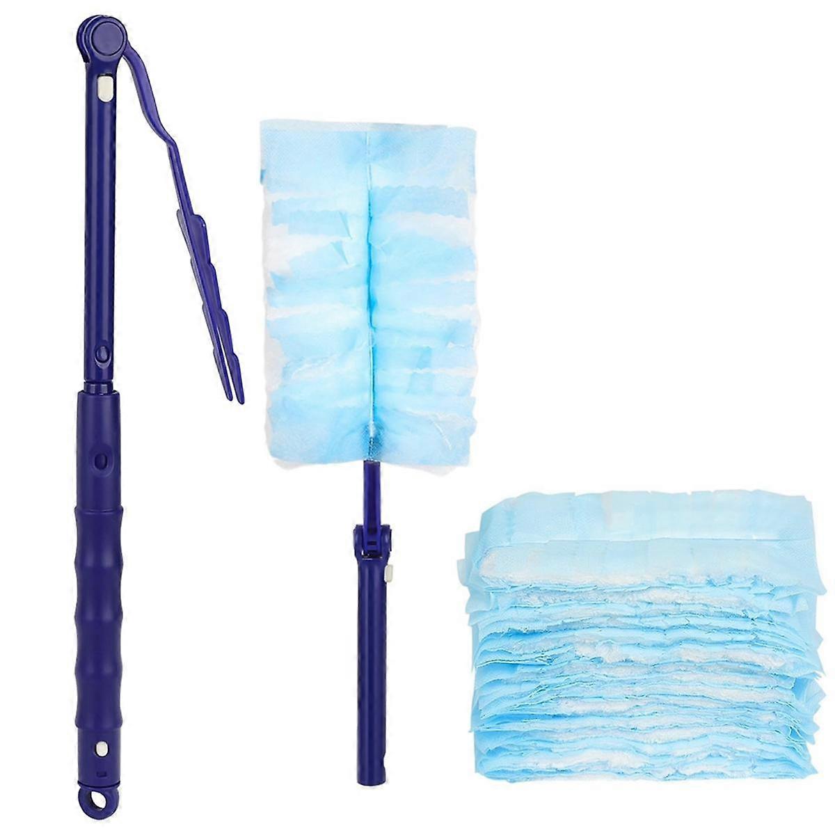 30 Pieces Duster Refills with 2 Long Handle, Disposable Duster Refills Compatible for