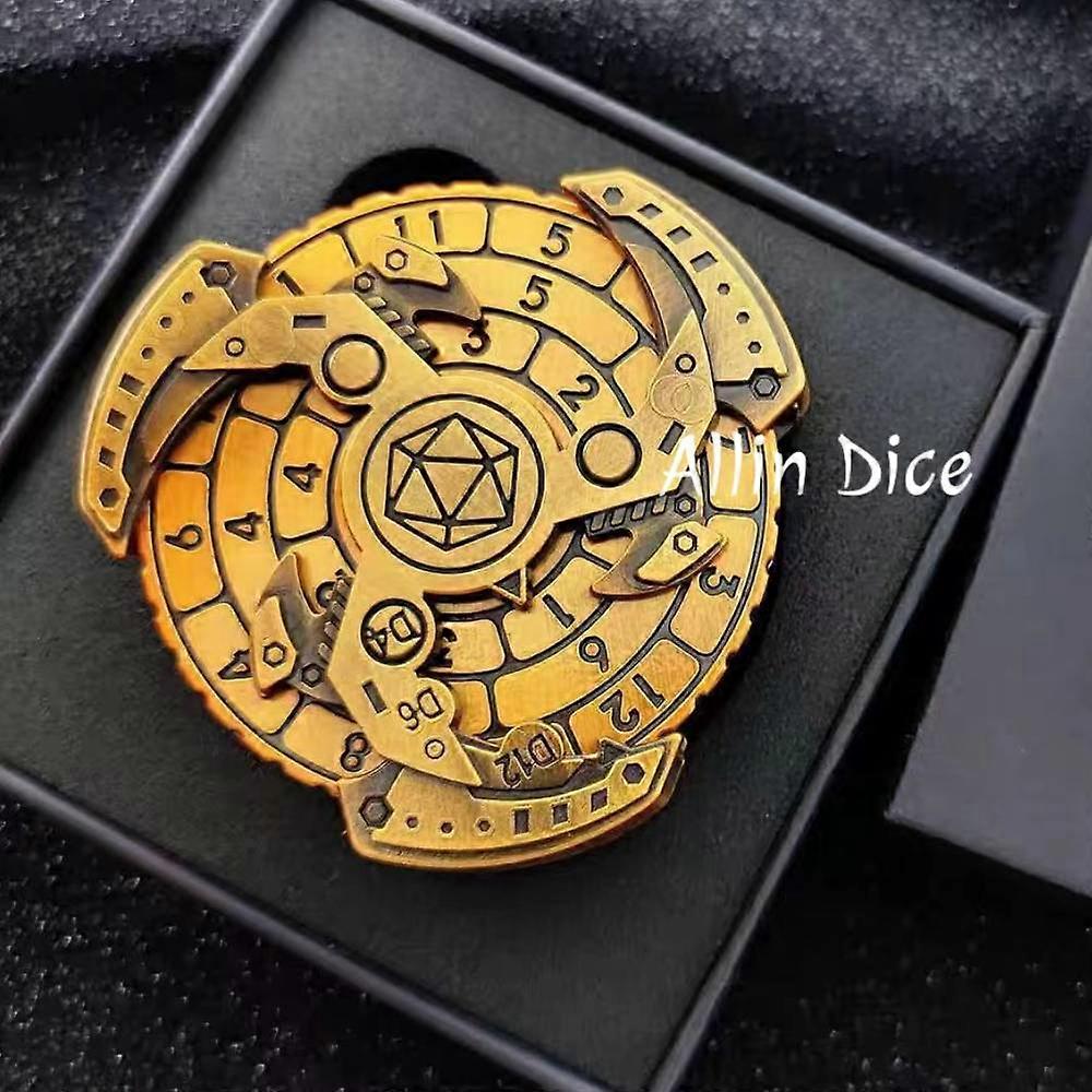 Mechanical Dice Dnd Spinner Dice Fingertip Rotating Metal Dice For Dungeons And Dragons Rpg Dice Spinning Roulette Metal Dice