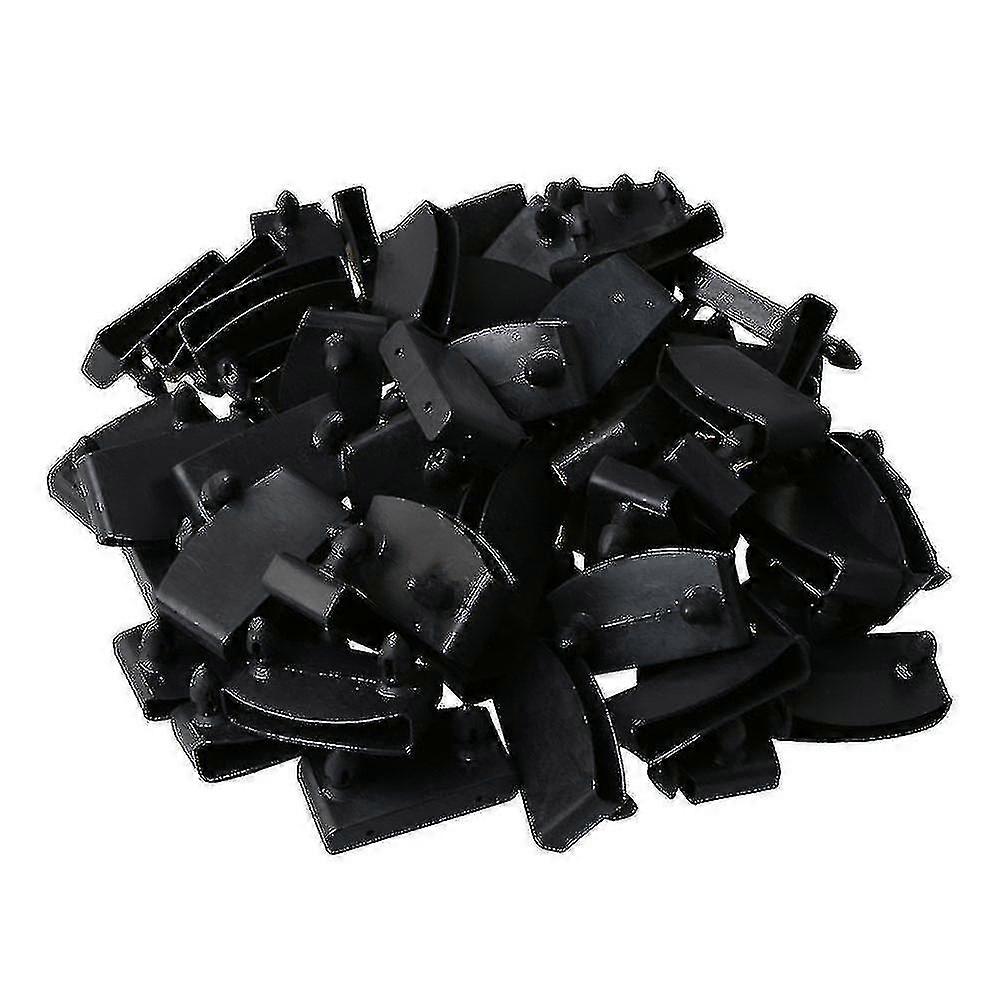 50pcs Bed Slat Plastic End Caps 50mm Black