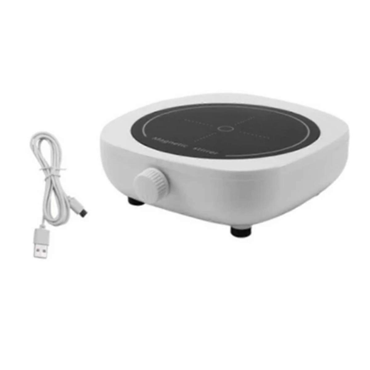 Magnetic Stirrer Mini Lab Stir Mixer Portable Stirrer Plate with Stir Bar 2L 4000RPM for Laboratory W/USB Cable