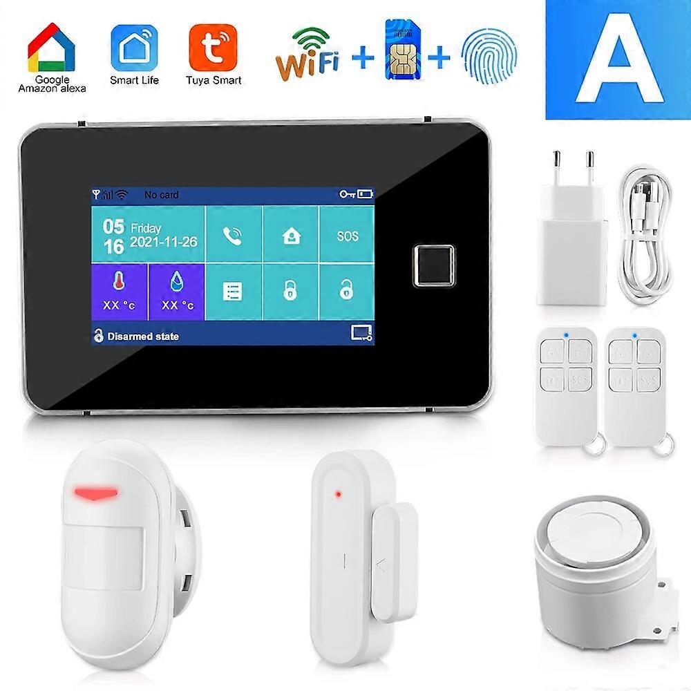 Tuya WiFi GSM Home Security Protection Smart Alarm System Burglar kit Motion Sensor Remote Control For Alexa Google