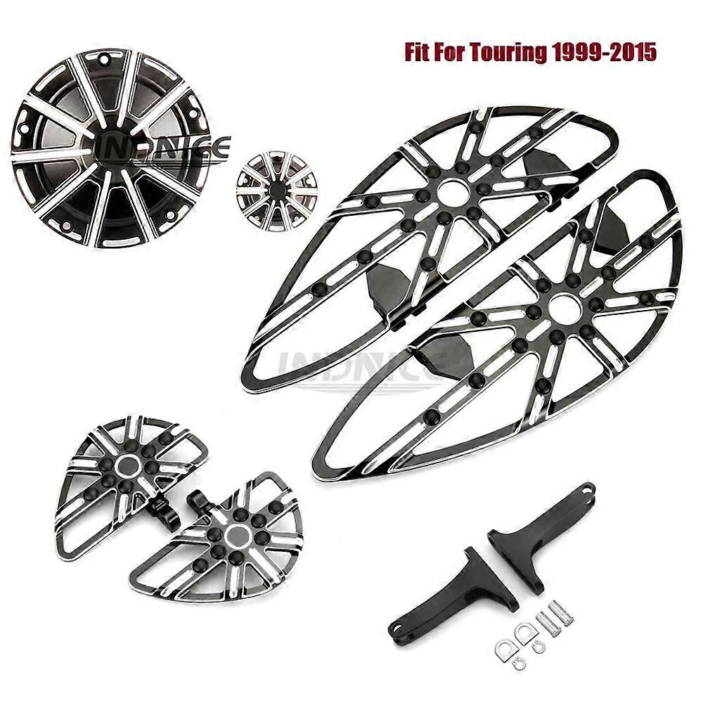 أسود مقياس الأقدام ديربي نقاط غطاء مؤقت مناسب لهارلي 2007-2013 الطريق الملك كلاسيك FLHRC 1999-2017 فات بوي FLSTF