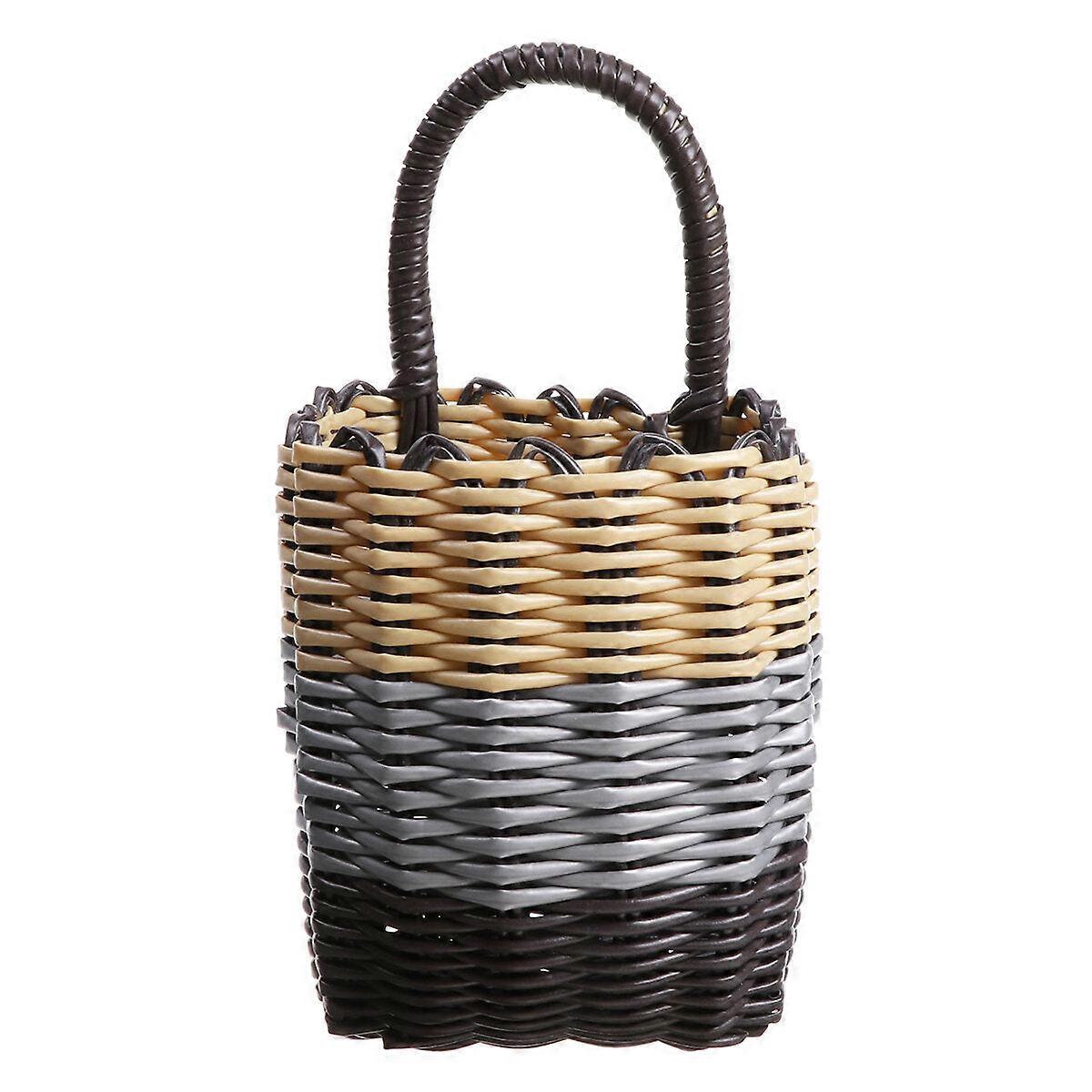 Bicycle Basket Rattan Bike Front Basket Carrying Shopping Stuff Pets Fruits Storage Case For Cycling