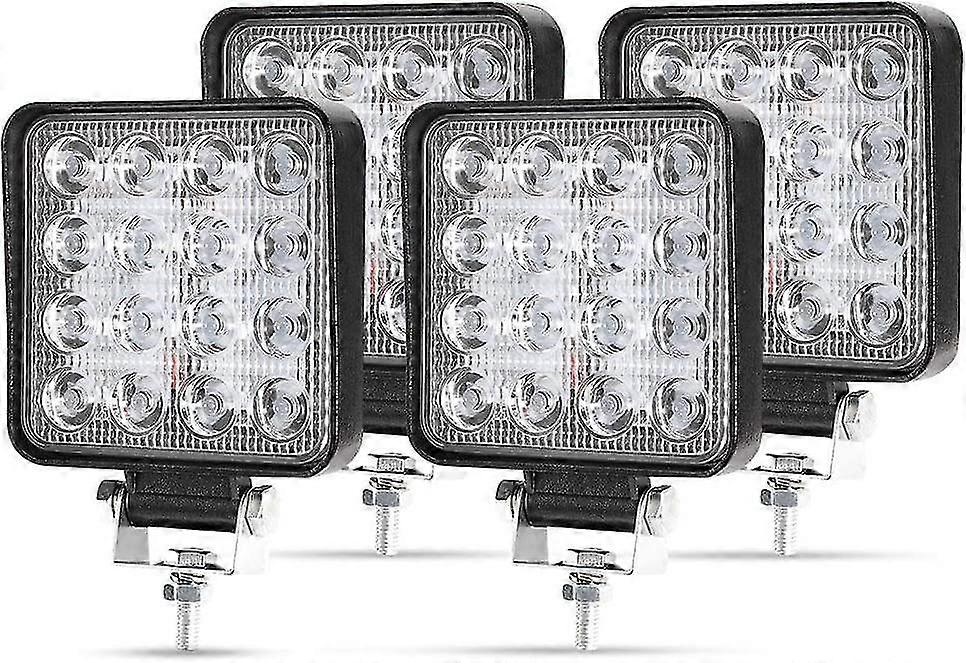 4 x 48W ha condotto la luce di lavoro, faretto quadrato 12V 24V fari a lungo raggio a LED IP67 Spot Flood Reversesing Light per auto camion trattor...