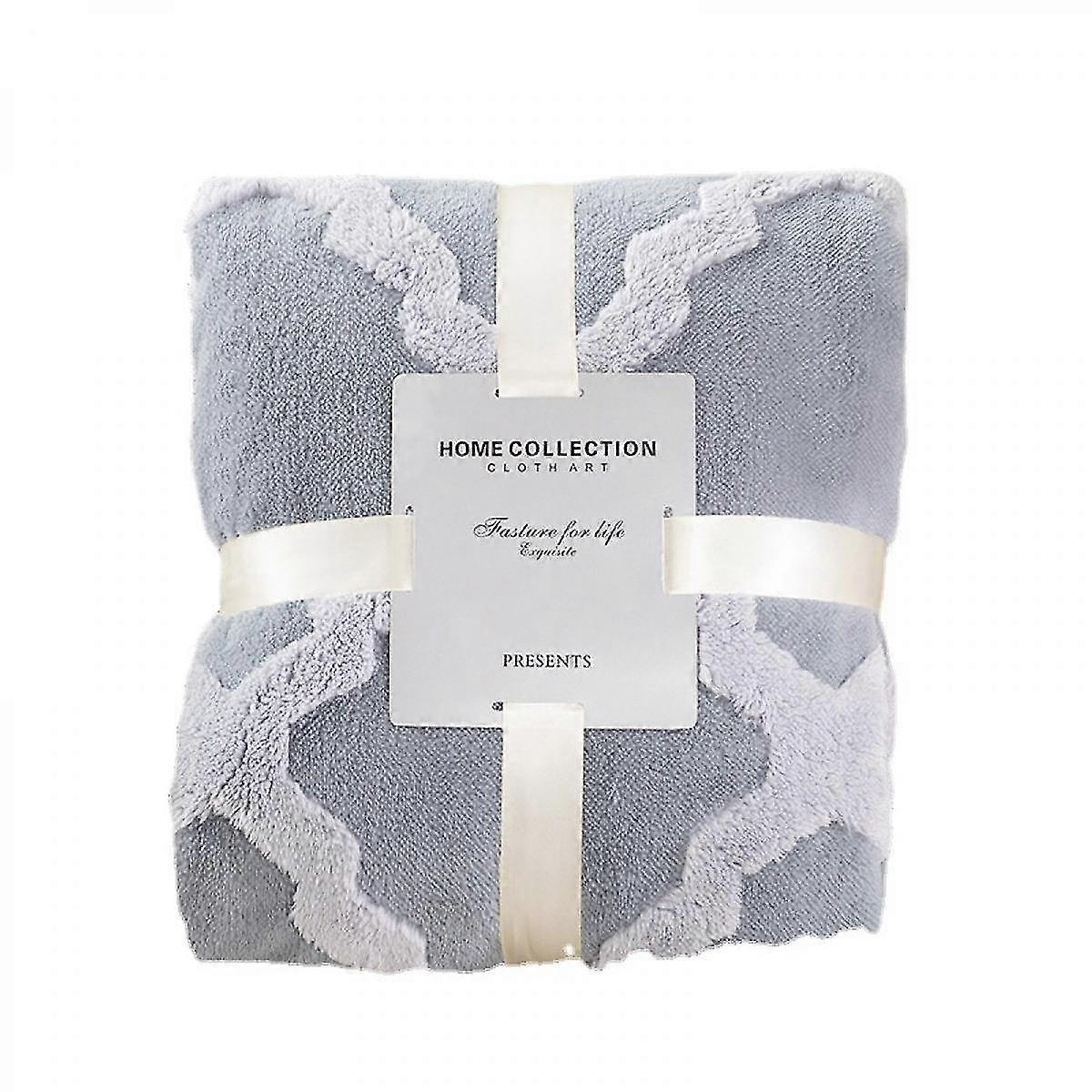 Shxx Large Flannel Fleece Throw Blanket, Jacquard Weavepattern (51" X 63") - Soft, Warm, Lightweight And Decorative A1014-283