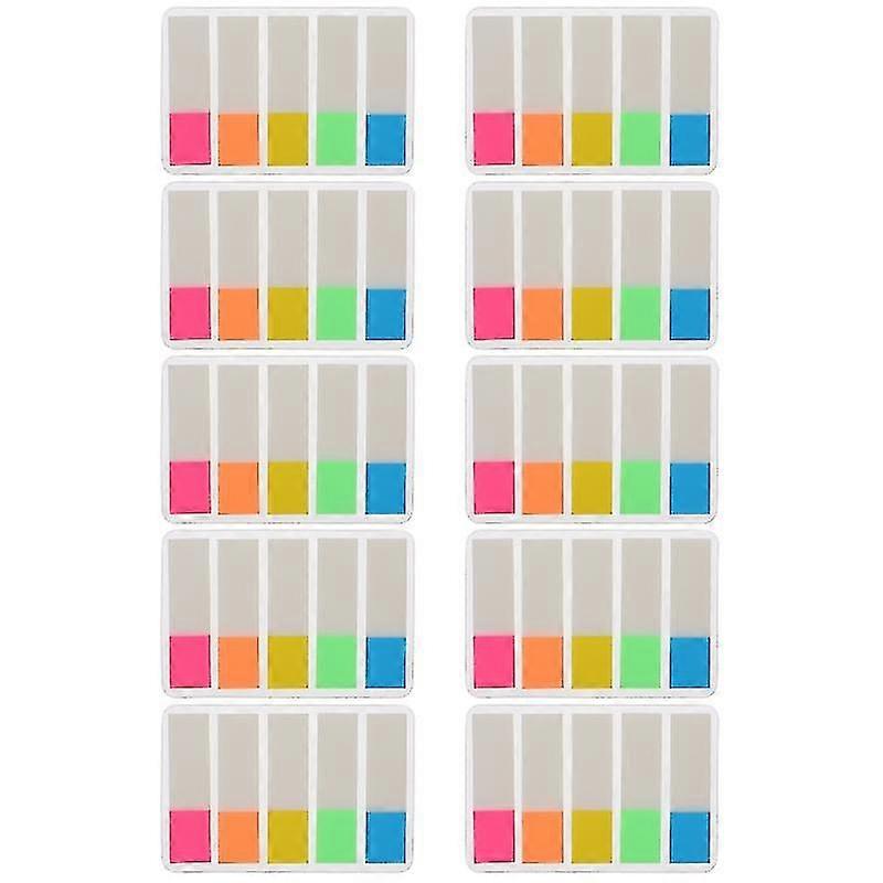 10 Sets Self-adhesive Notes Memo Pads Classification Notepads Index Stickers