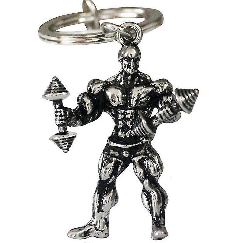 Powerful Men's Keychain Handheld Dumbbell Pendant Keychain Sports Keychain Weightlifting Fitness Keychain