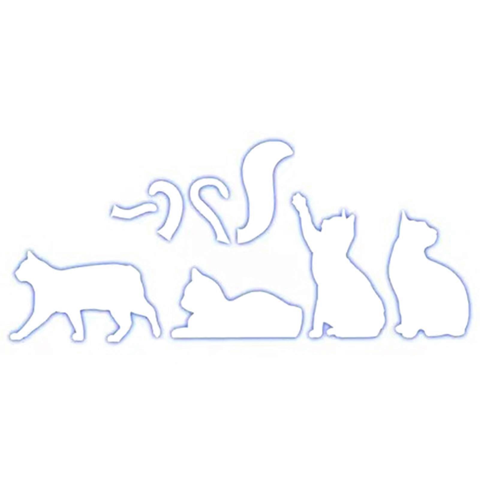 Cute Cat Template Ruler Set Portable Quilting Rulers Acrylic Stencils for Sewing