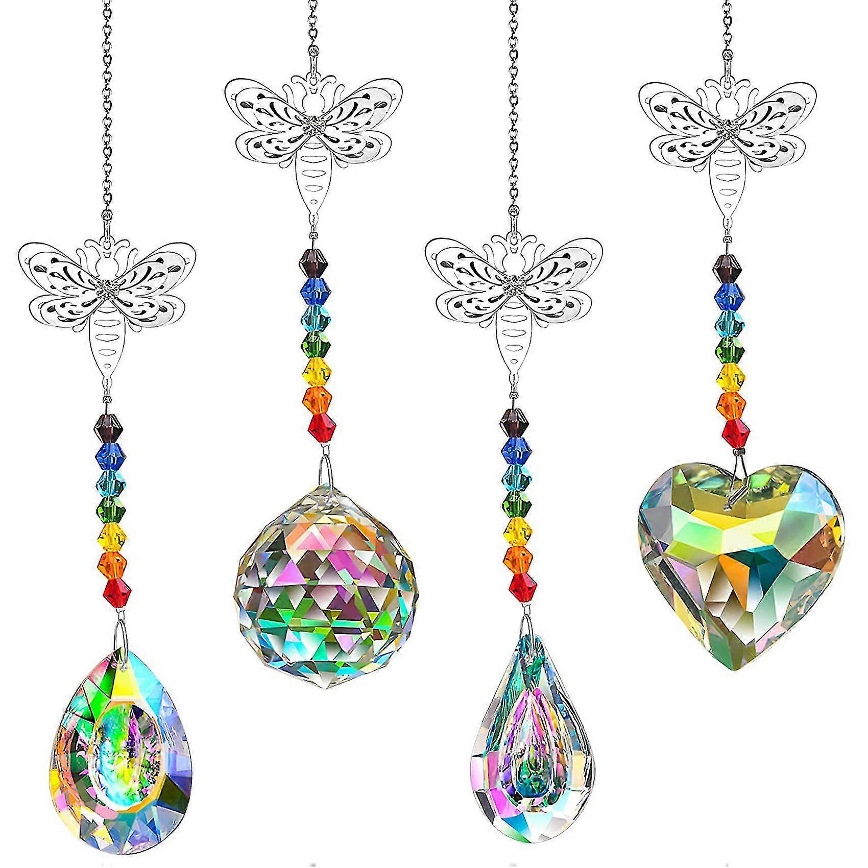 4pc Sun Catcher Bee Ball Rainbow Maker Hanging Sun Refract Ca