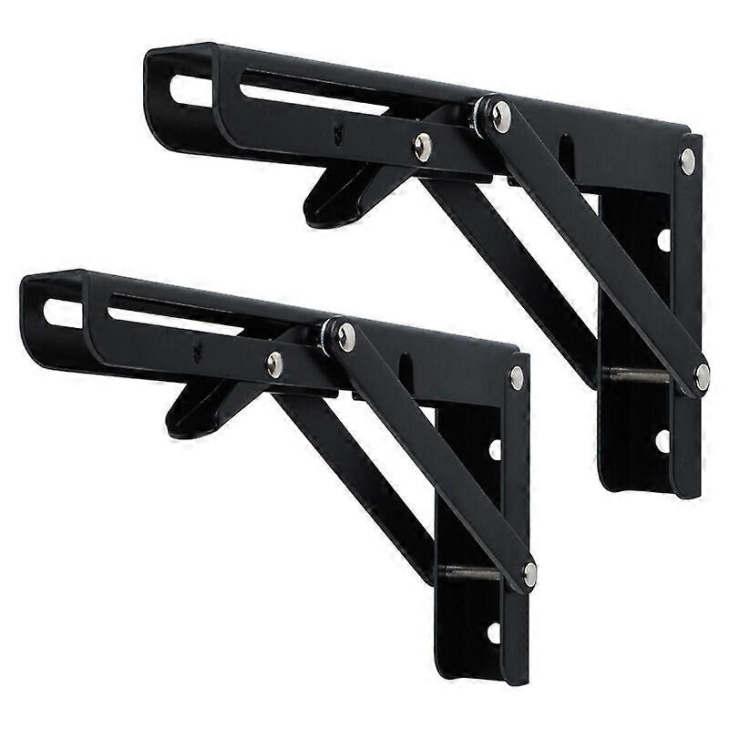Foldable Shelf Brackets, 200mm, Folding Console Bracket for Table Wall Shelf 50KG Load Bearing, 2PCS