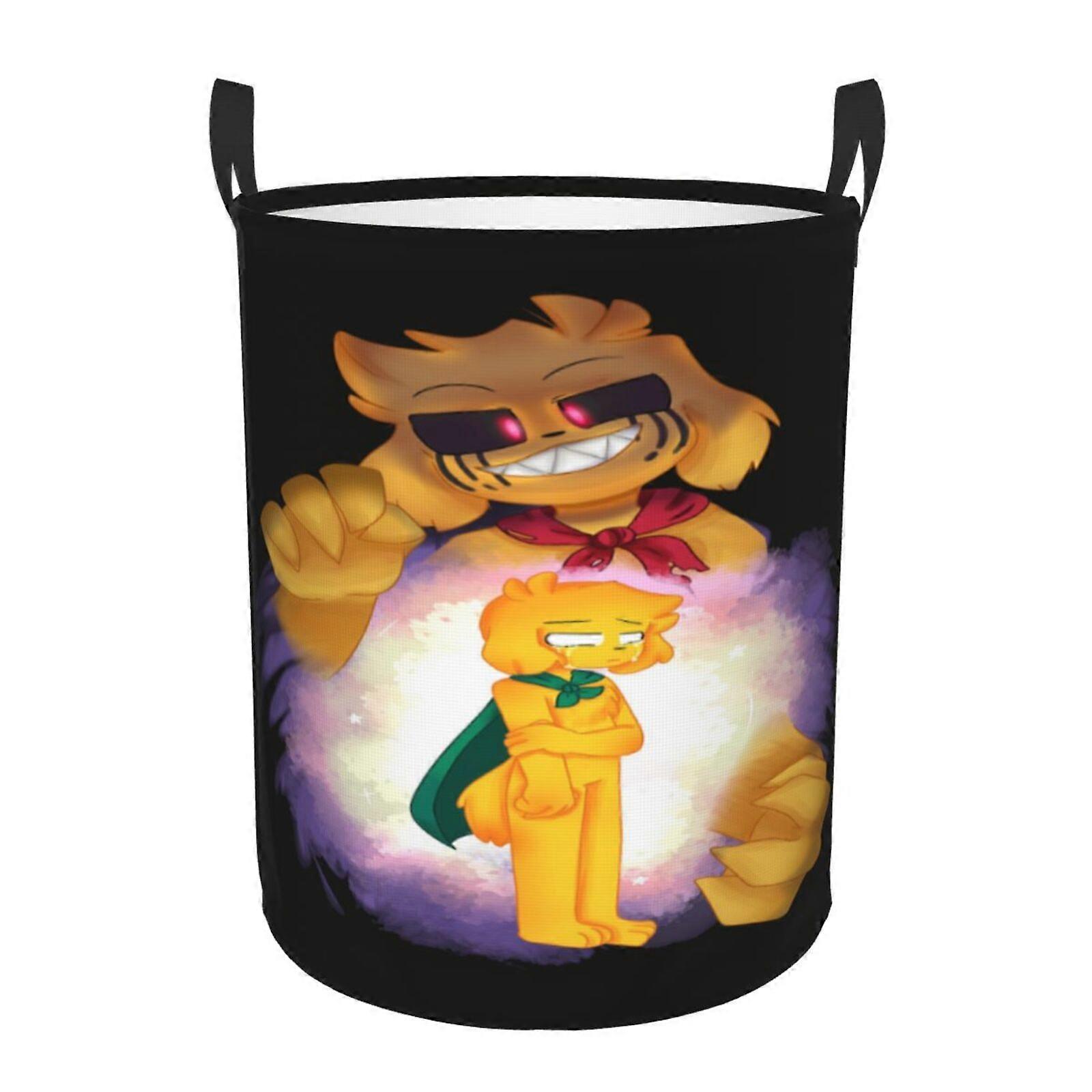Mikecrack 3d Graphic Flame Laundry Basket Fire Flame Clothes Hamper Storage With Handle-SYS29442