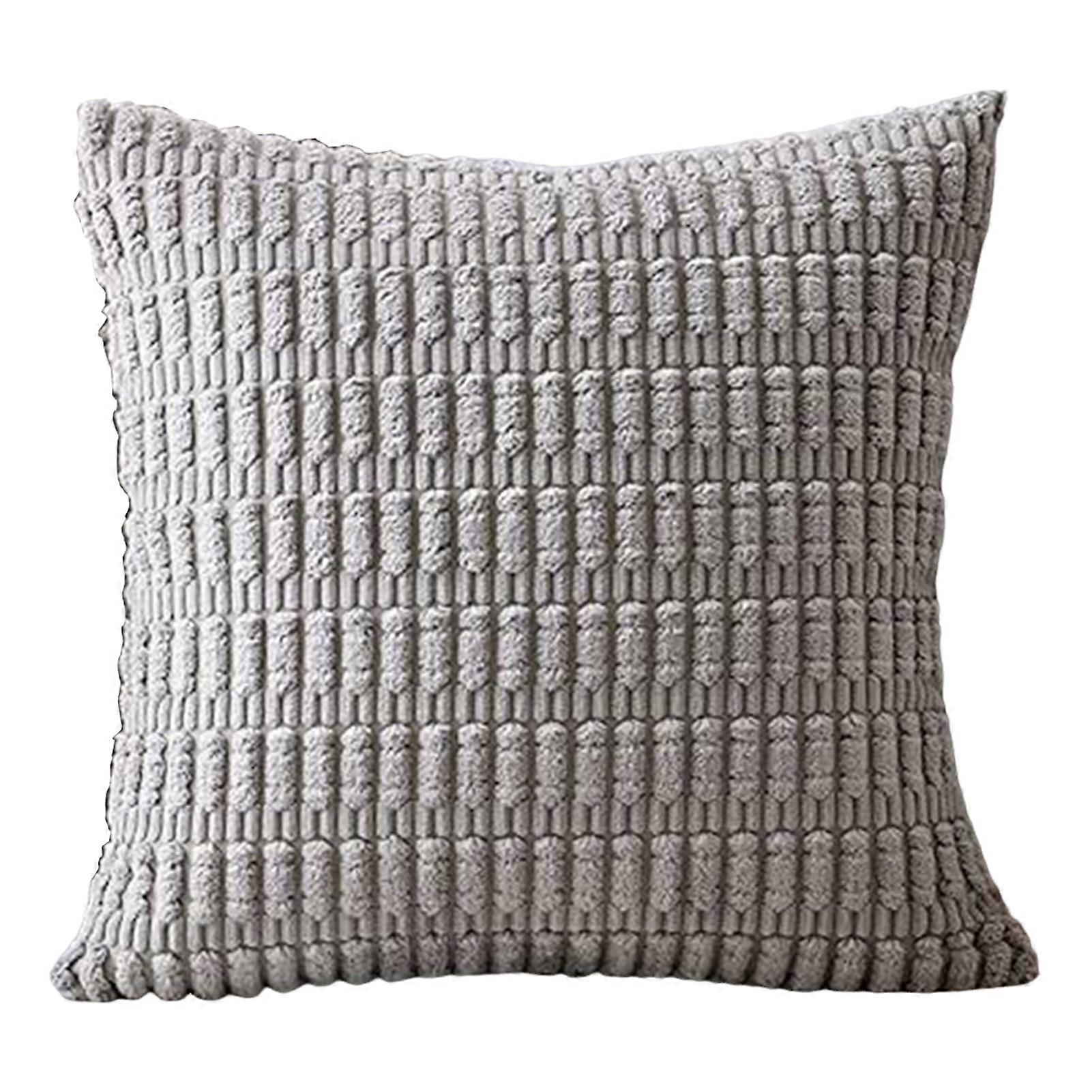 Kadife Yastık Kılıfı Düz Renk Gizli Fermuar Buğday Kulak Tahıl Doku Kare Şekli Yatak Odası Oturma Odası Kanepe Dekorasyon Yastık Kılıfı Yastık Kılıfı