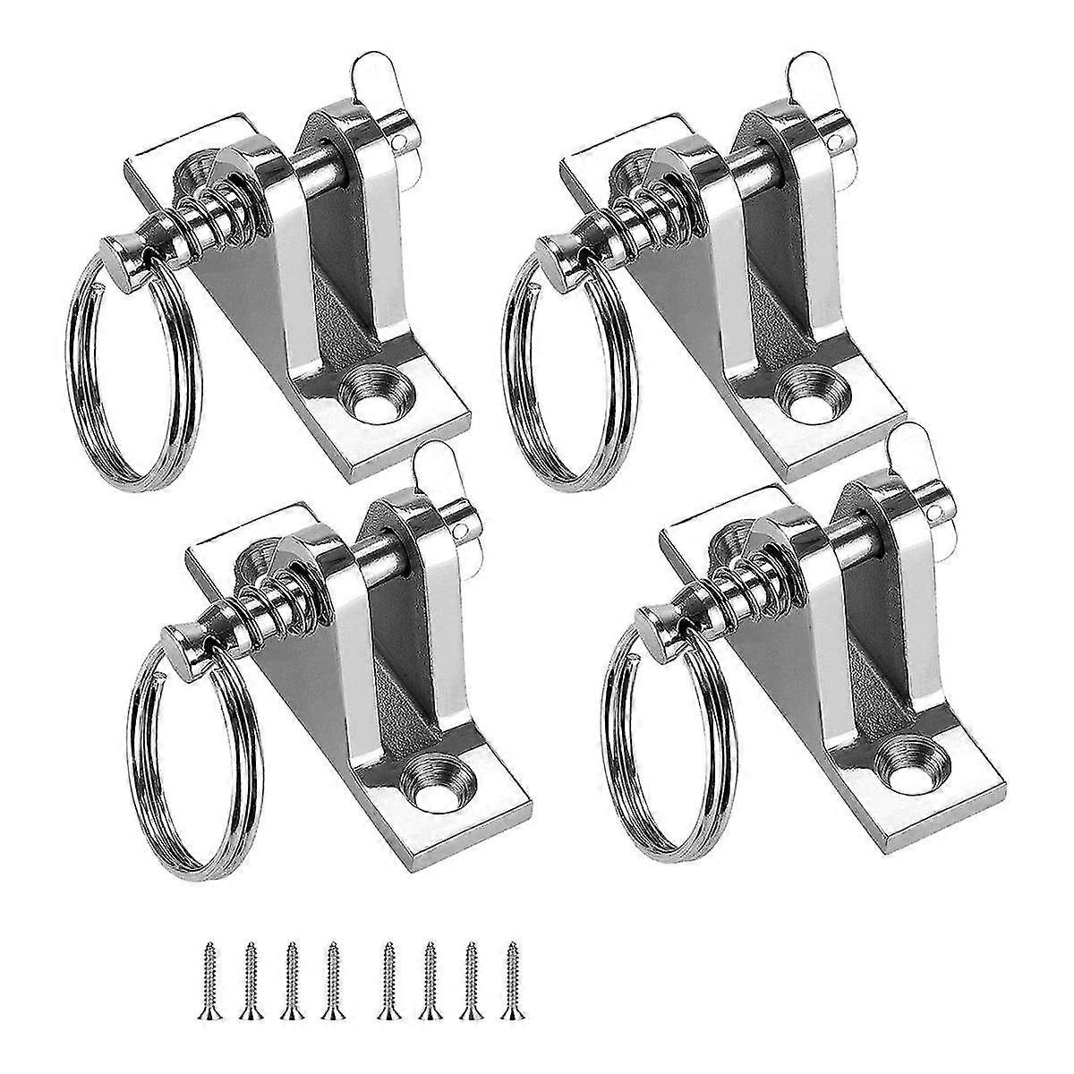 Bimini Top Deck Hinge With Quick Release Pin, Bimini Top Fitting Hardware 90 Deck Hinge, Installat