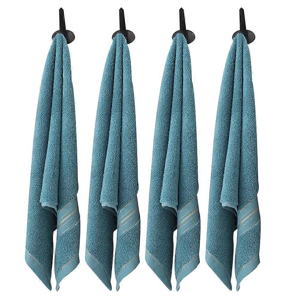 Quick Dry Lint Cotton Bathroom Towel, 34*73cm, Set of 4 (Blue)