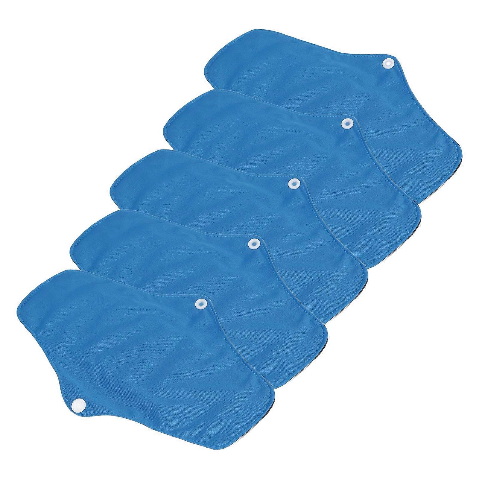 5 Pcs Cloth Menstrual Pads Breathable Strong Absorption Reusable Sanitary Napkins Pads Panty Liners for Women 110