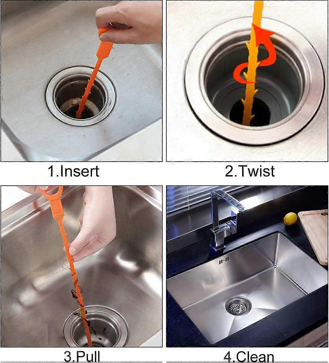 Misopily 63 In. Flexible Drain Snake Clog Remover Grabber Claw Tool For Kitchen Bathroom Tub Shower Drains Cleaner Opener Ph03328b695
