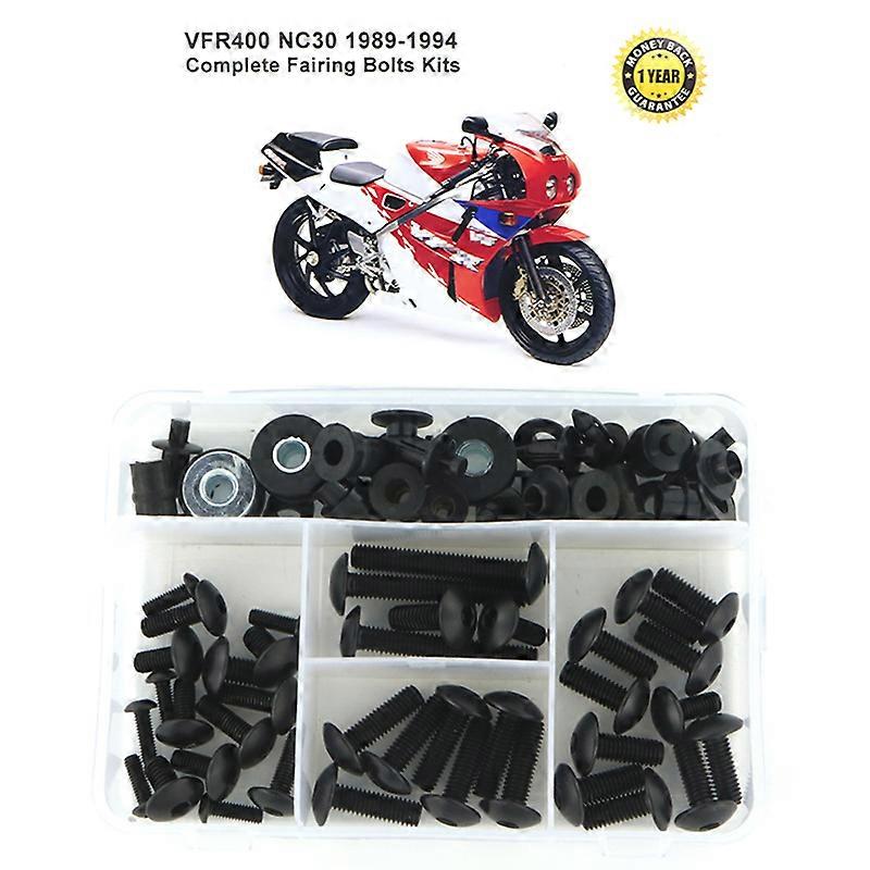 Κατάλληλος για τη Honda VFR400 NC30 1989-1994 μοτοσικλέτα πλήρης φέρινγκ μπουλόνια κιτ αμάξωμα βιδών παξιμάδι πλευρά που καλύπτει το χάλυβα μπουλονιών βιδών