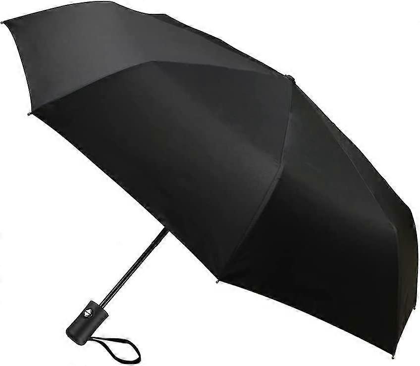 Umbrella,classic Windproof Automatic Folding Compact Travel Umbrella One Button Auto Open And Close Black1pcs