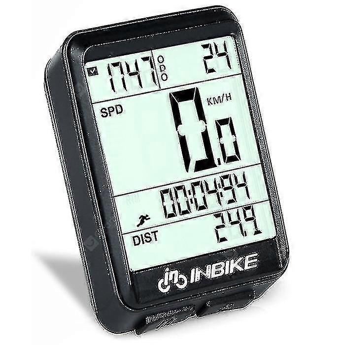 Waterproof Bike Computer Wireless Cycling Odometer Speedometer With Led Digital Rate(white)