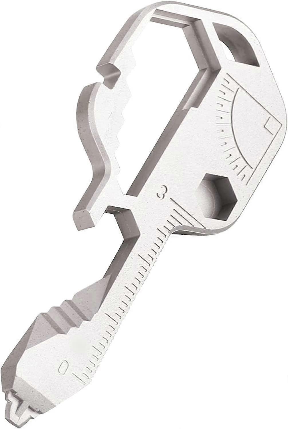 24 in 1 Multifunction Tool Key Tool, Portable Stainless Steel Key Shaped Pocket Tool with Bottle Opener Keychain Outdoor Survival Key Universal Tool f