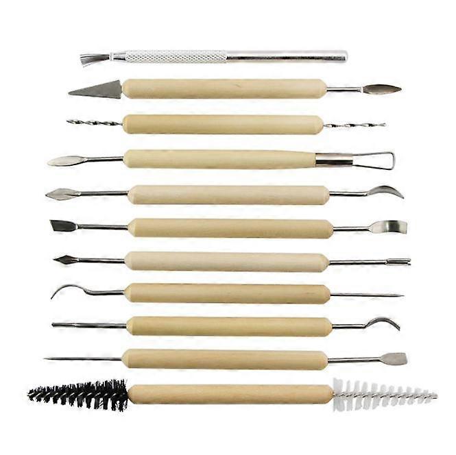 Modeling Tools - 11 Sculpting Tools in Different Sizes and Shapes - Ideal for Working with Clay, Fimo, Ceramics - Perfect for Beginners, Professionals