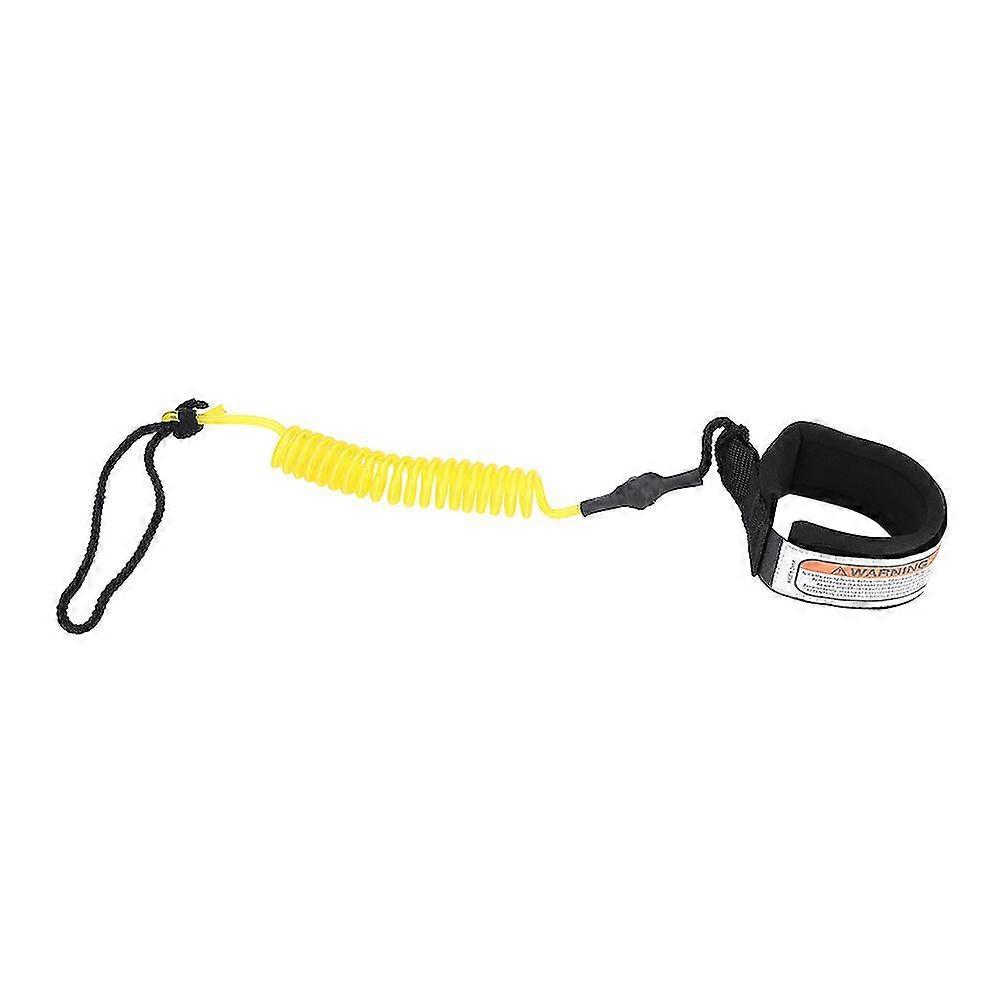 Stand Up Paddle Board 5mm Coiled Spring Leg Foot Rope Surfing Leash For Surfboard (yellow)