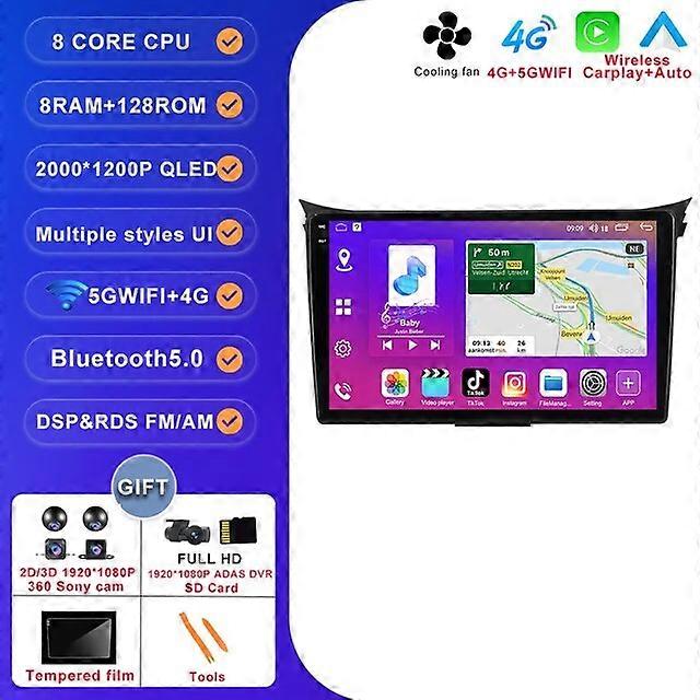 2K Bildschirm DSP Android 13 Alle In Einem Auto Intelligente System Für Hyundai I30 Elantra GT 2012 - 2017 RDS Wireless carPlay Auto
