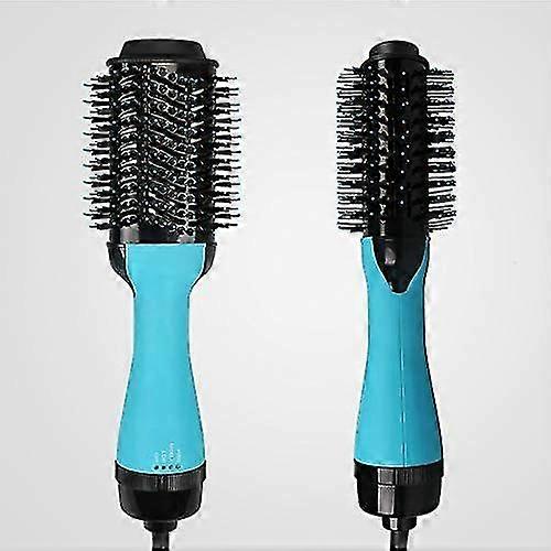 Föhnbürste, negativer Ionenlockenkamm (Blau)