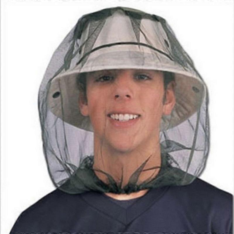 Mosquito net insect net with soft and resistant for fishing, camping, beekeeping outdoor activities army green 4 pieces
