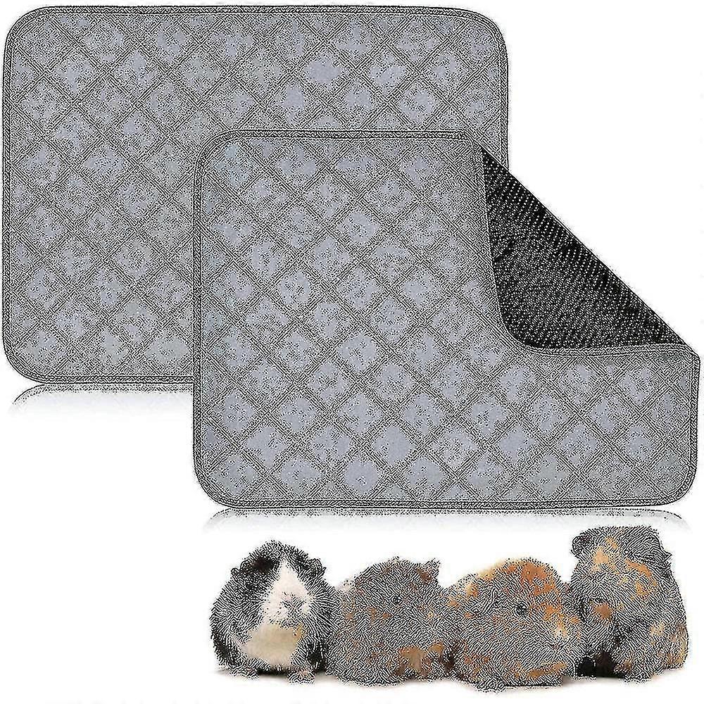 12Pcs Washable Guinea Pig Cage Liners Mat Anti-Slip Waterproof Pet Kitten Pee Pads