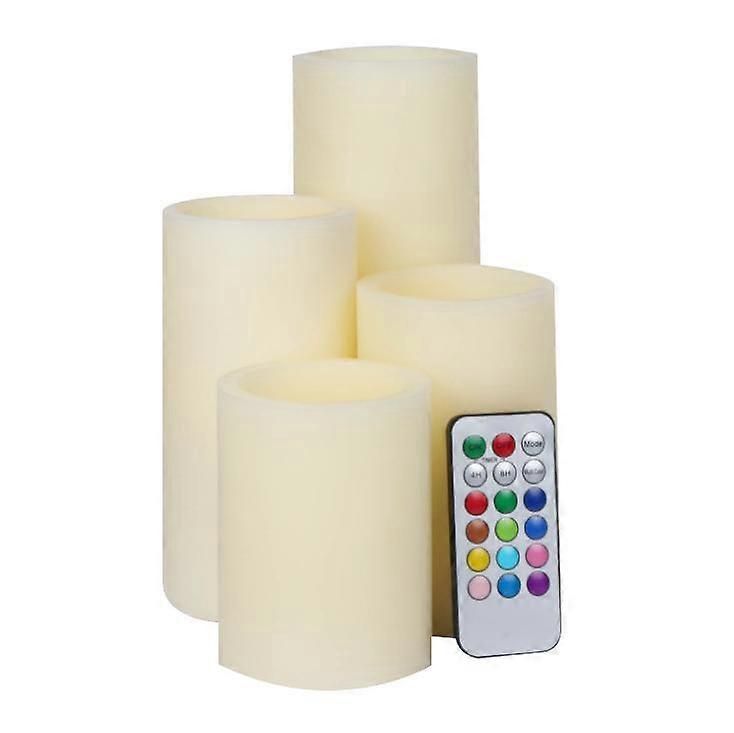 Flameless Led Candle Set of 4 with Remote Control, Halloween