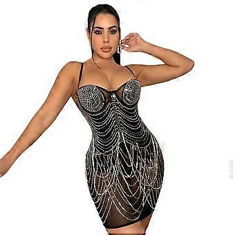 Ladies Long Dress Sexy Hot Drill Craft Sexy Dress Party Club Evening Dress  | Fruugo UK