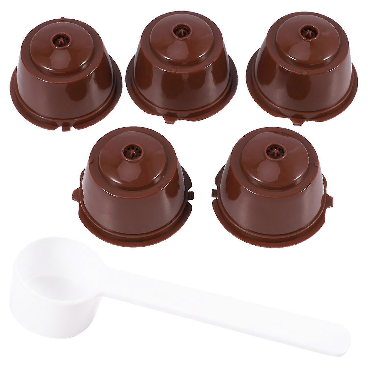 5pcs Reusable Refillable Capsules Pods For Nescafe Capsula Machines Maker Nespresso Coffee Capsule