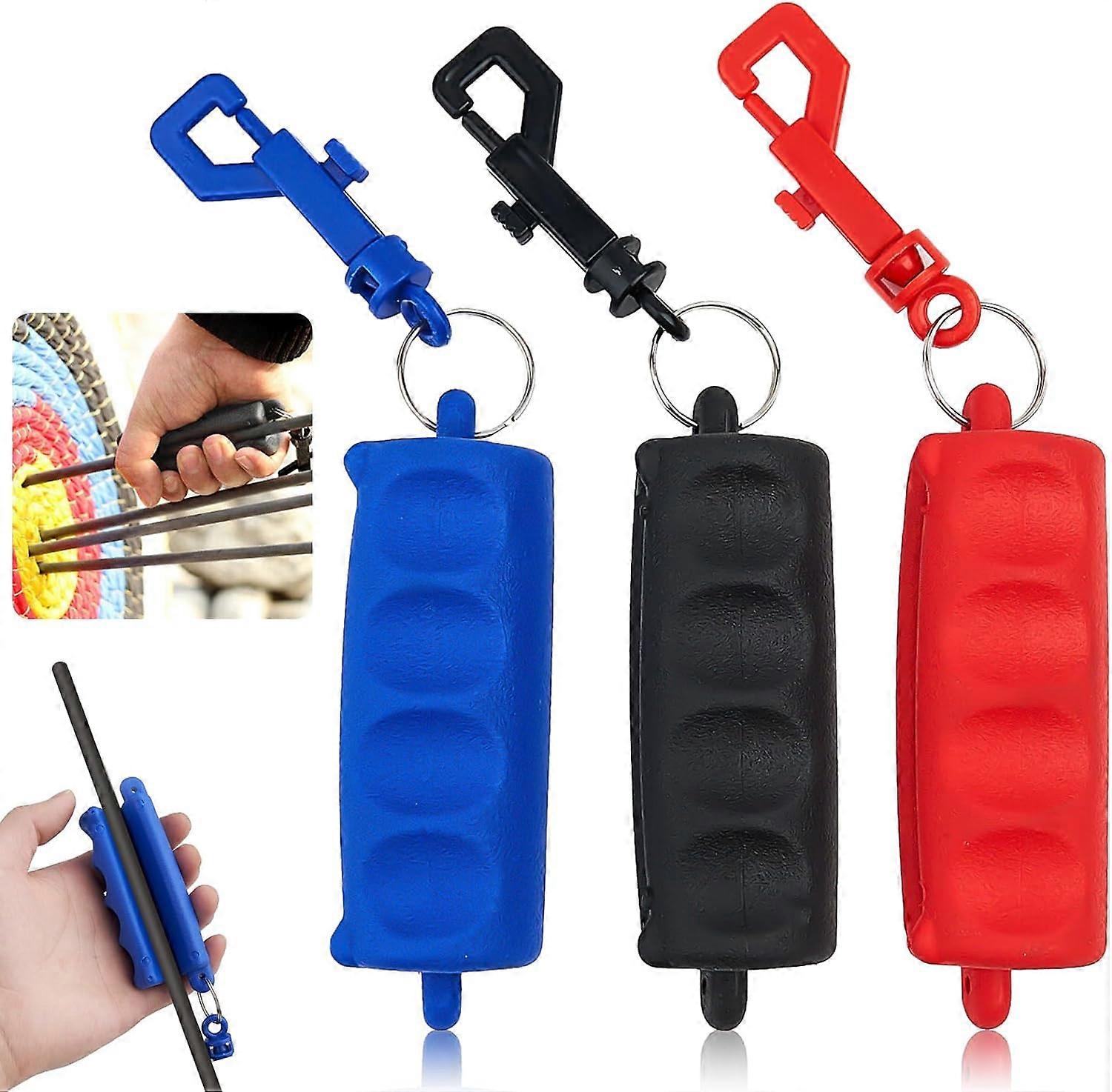 Packung mit 3 Bogenschieß-Pfeilziehern: Pfeilabzieher mit Gürtelclip, Silikon-Bogenschieß-Pfeilabzieher für Handschutz, Bogenschießzubehör für die Zieljagd