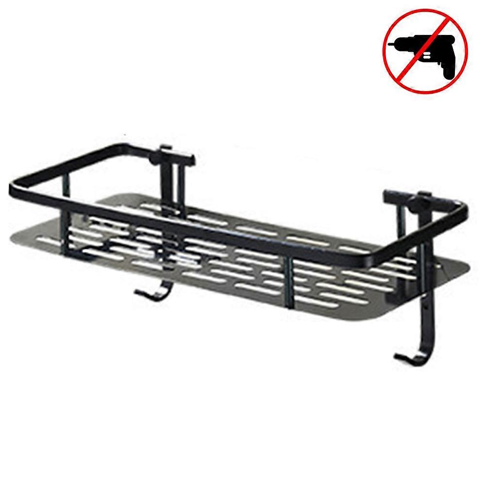 Single/Double Floors Shower Caddy Basket Shelf with Hooks for Hanging Sponge and Razor,Shampoo Holder Organizer,No Drilling Adhesive Wall Mounted Bath