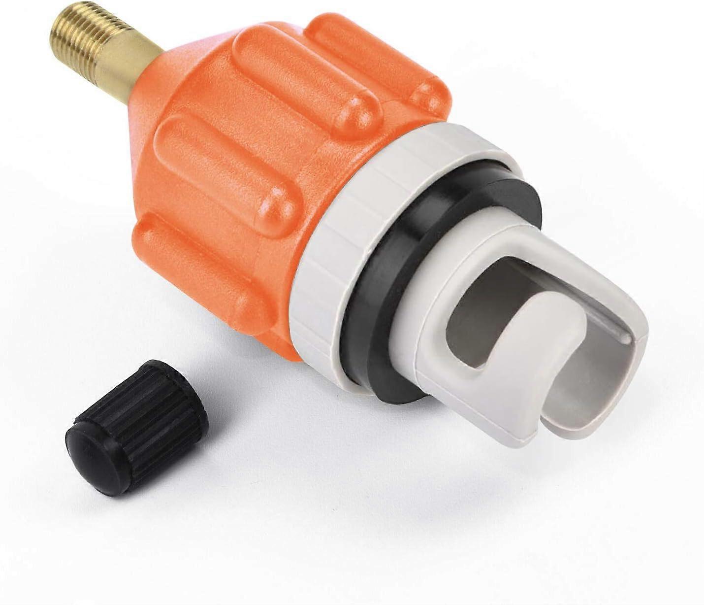 Universal valve adapter, SUP inflator adapter for boats, stand-up paddles, kayaks. 1pc, orange