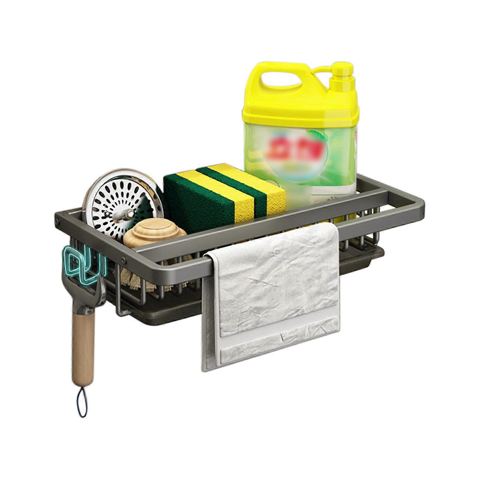 Sponge Sink Tidy Holder Kitchen Bathroom Storage Rack Strainer Organizer Tools