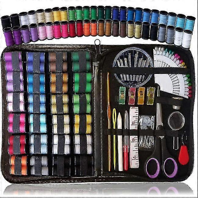 Sewing Kit For Adults & Kids - Beginner Set W/ Multicolor Thread, Needles, Scissors