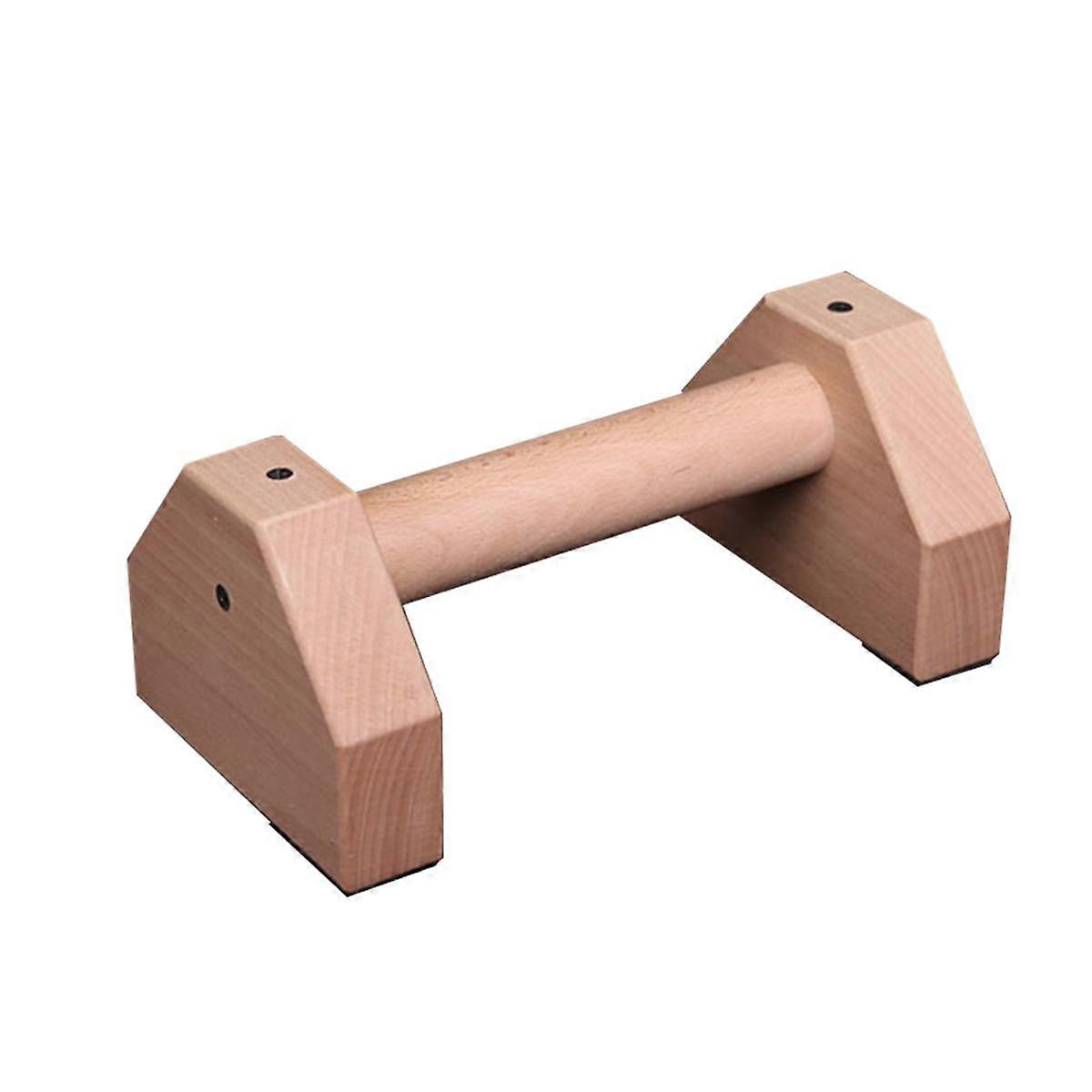 Push-Up Stand Wood Pushup Bars Non-Slip Base Exercise Home Workout Equipment Handle Stands for Strength Training 25CM