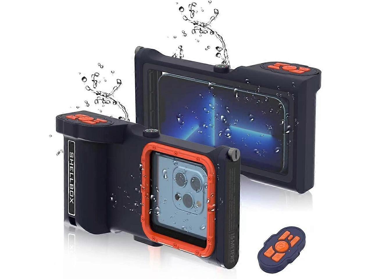 Bluetooth Connection 3rd Generation Diving Phone Case, Professional 15m/50ft Underwater Photography Housings for Snorkeling, Scuba Dive Waterproof Pho