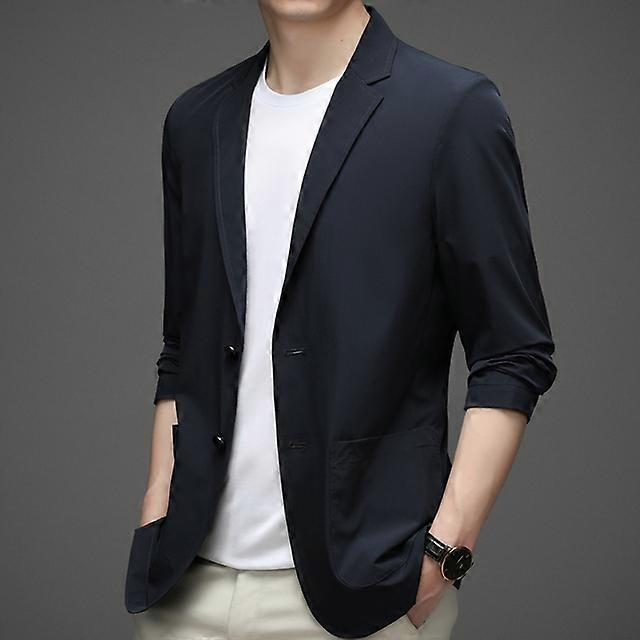 Summer Sun Protection Suit Men's 2023 New Ice Silk Lightweight Spring and Autumn Small Suit Large Size Single Western Coat