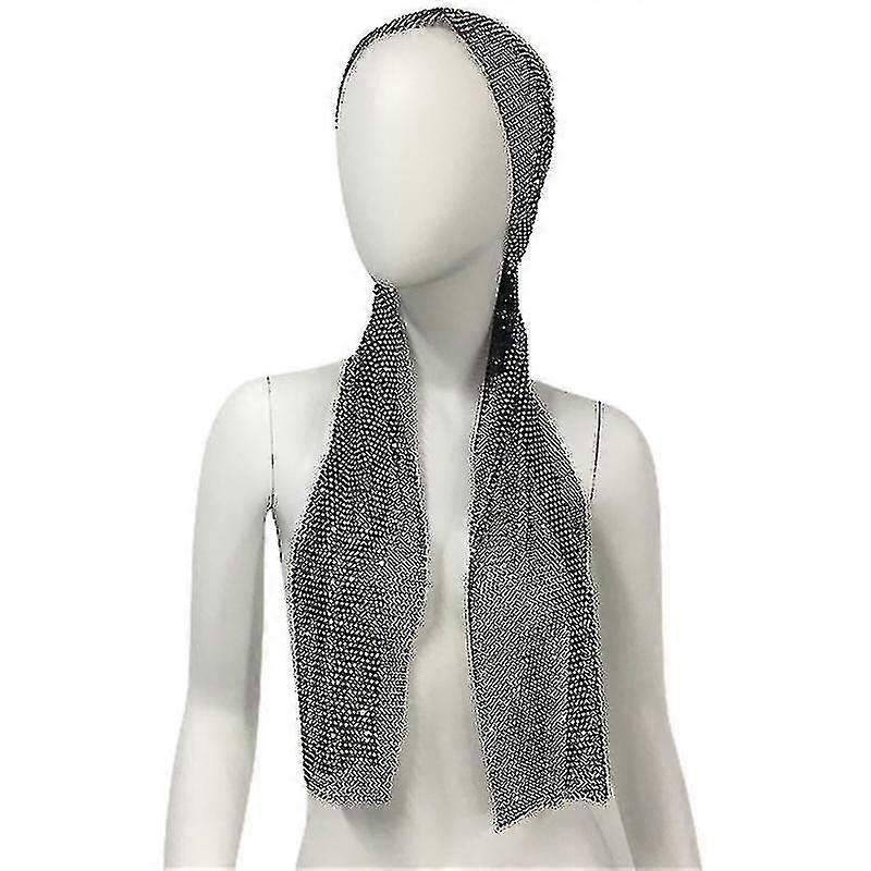 Rhinestone Head Wrap Shiny Headwear Hat