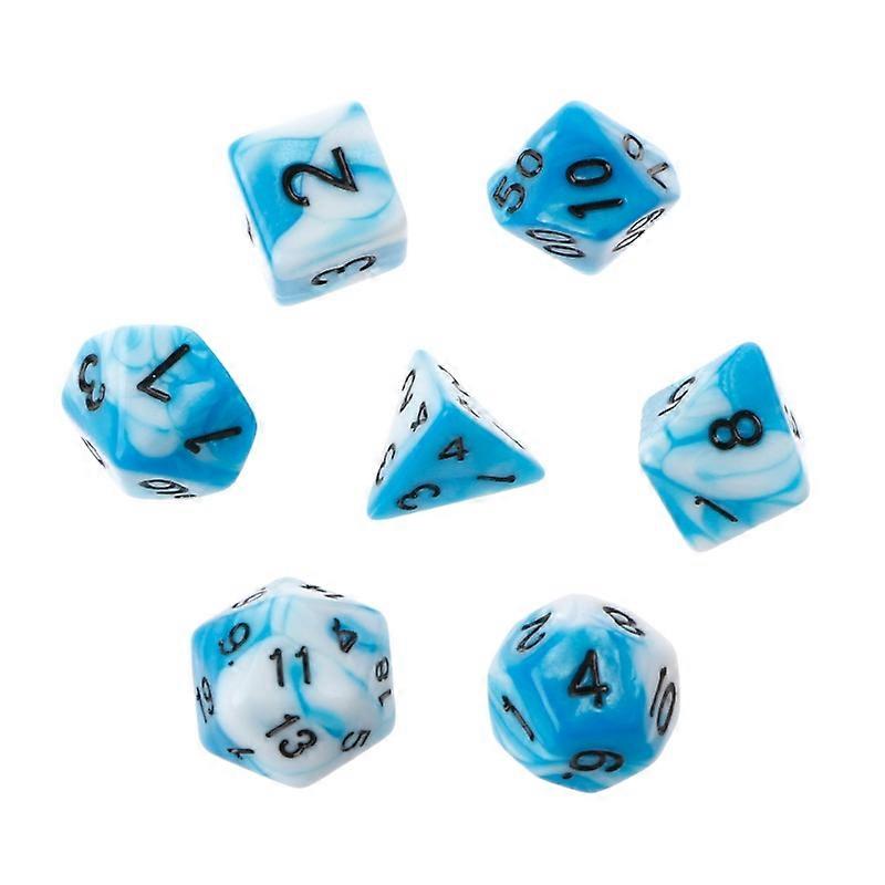 7pcs/Set Acrylic Polyhedral Dice For TRPG Board Game D4-D20