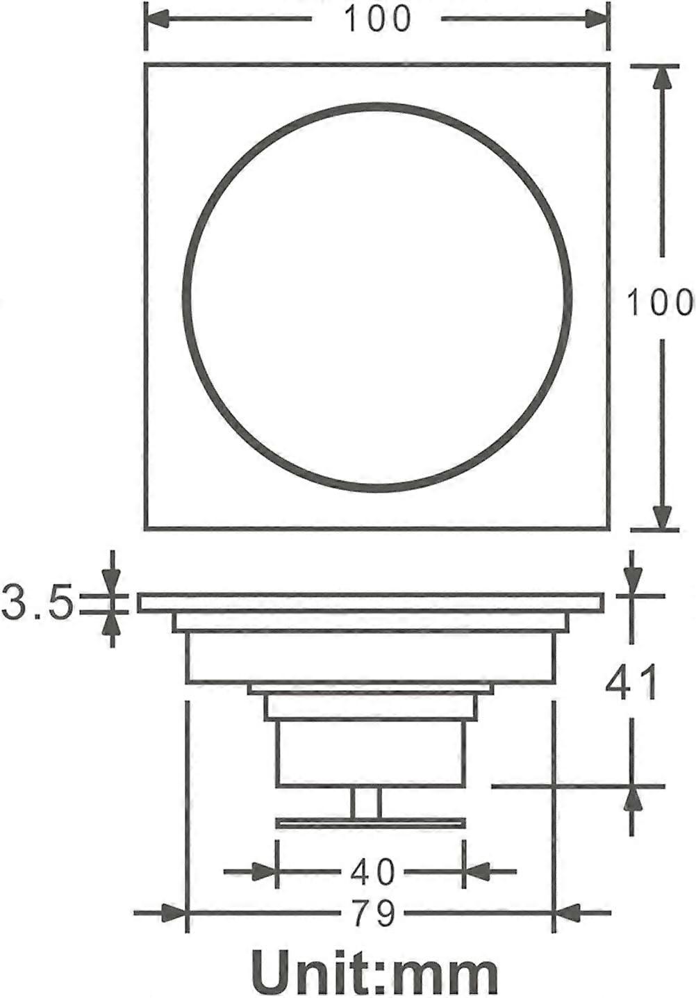 Square Shower Drain, Brass Shower Drainage 10x10 Shower Drain Bathroom Anti-Odor Shower Drain ...